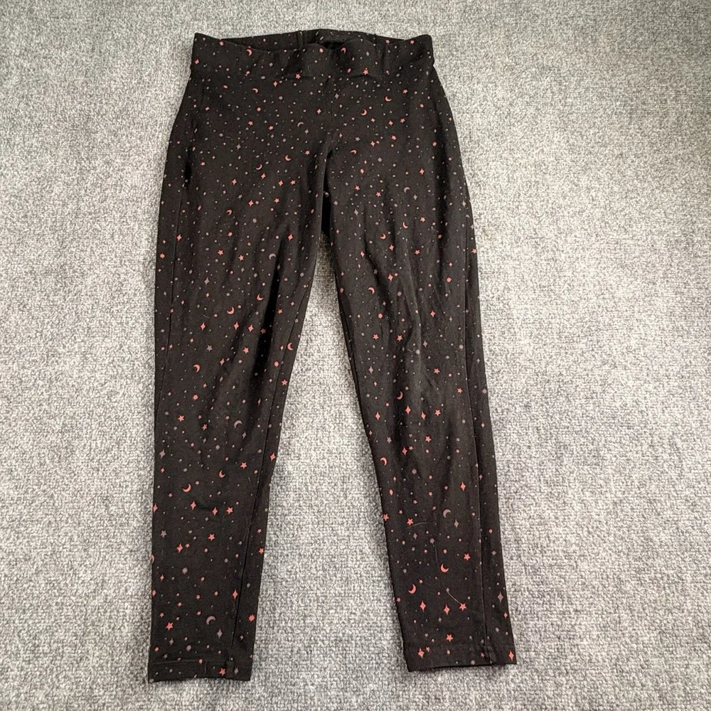 Torrid Leggings‎ Womens 1 Black Celestial Stars Moon Goth Whimsigoth Y2K Witchy